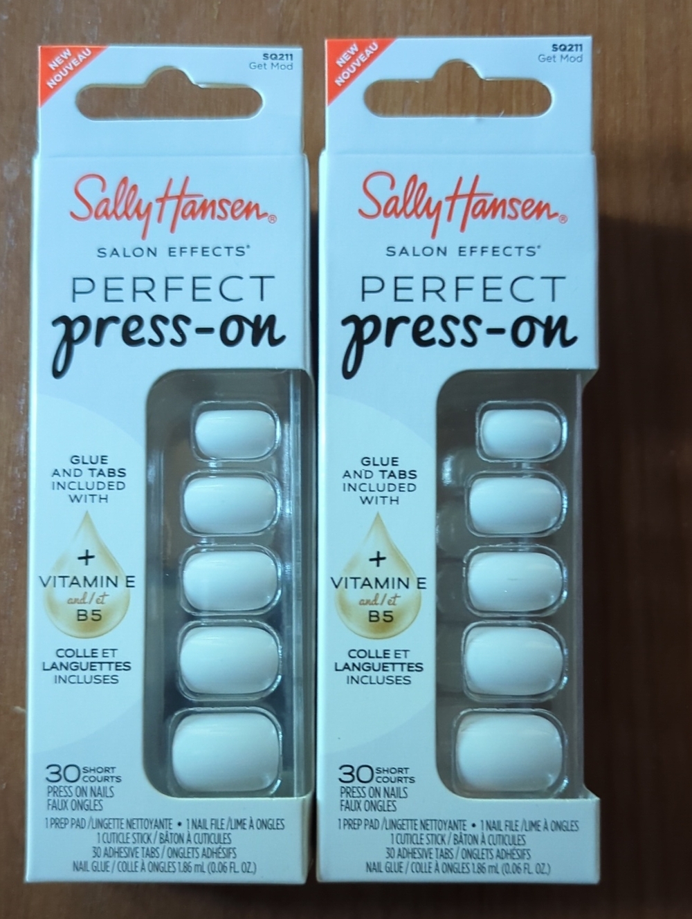Sally Hansen Perfect Press-On Short White Nails – Salon Effects